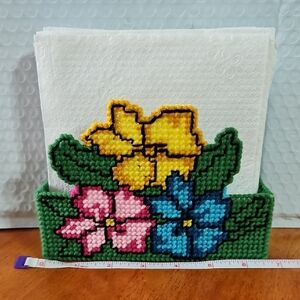 Colorful Floral Beaded Napkin Holder